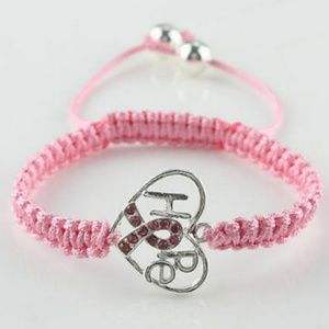 Pink rope Breast Cancer Bracelet